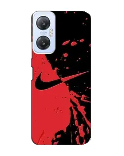 Чехол для Infinix Hot 20 (5G) с картинкой «Красные брызги Nike»