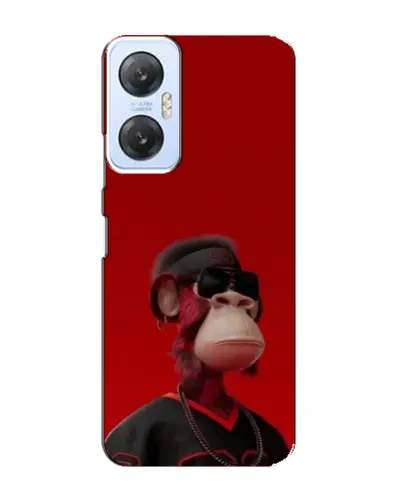 Чехол для Infinix Hot 20 (5G) с картинкой «Bored Ape в красном»