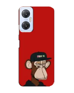 Чехол для Infinix Hot 20 (5G) с картинкой «Bored Ape — красный фон»