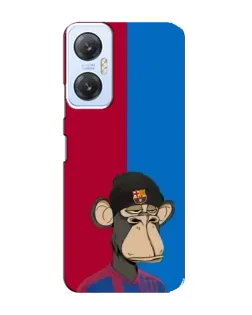 Чехол для Infinix Hot 20 (5G) с картинкой «Bored Ape — фанат Барсы»