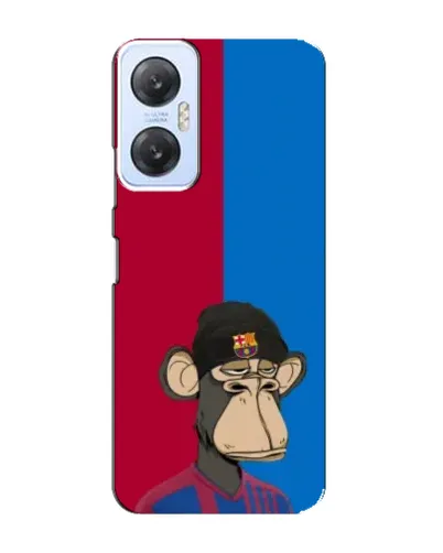 Чехол для Infinix Hot 20 (5G) с картинкой «Bored Ape — фанат Барсы»