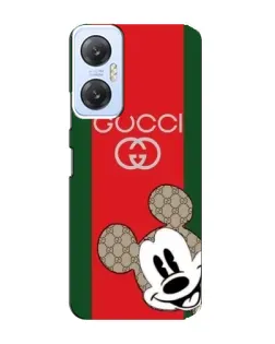 Чехол для Infinix Hot 20 (5G) с картинкой «Gucci — полосы и Микки»