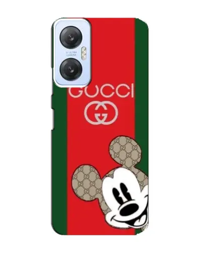 Чехол для Infinix Hot 20 (5G) с картинкой «Gucci — полосы и Микки»