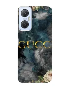 Чехол для Infinix Hot 20 (5G) с картинкой «Абстрактные цветы Gucci»