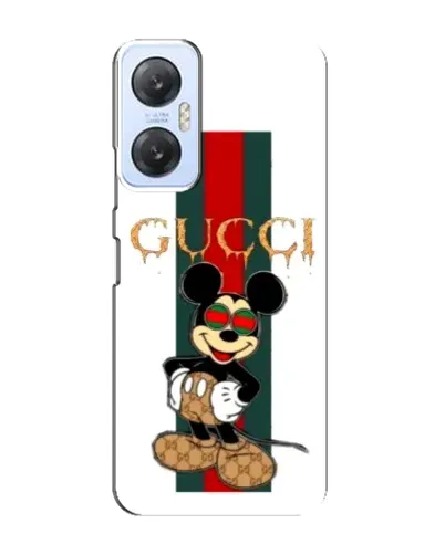 Чехол для Infinix Hot 20 (5G) с картинкой «Микки Маус Gucci — полосы»