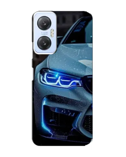 Чехол для Infinix Hot 20 (5G) с картинкой «Взгляд BMW с синими фарами»