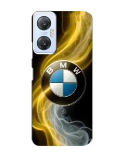 Чехол для Infinix Hot 20 (5G) с картинкой «Золотистый дым BMW»