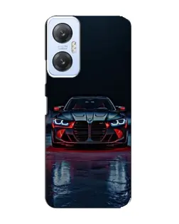 Чехол для Infinix Hot 20 (5G) с картинкой «BMW на мокрой дороге»
