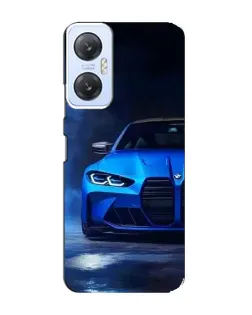 Чехол для Infinix Hot 20 (5G) с картинкой «Голубая BMW M4»