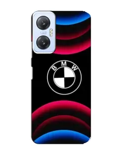 Чехол для Infinix Hot 20 (5G) с картинкой «Логотип BMW и неоновые дуги»