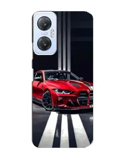 Чехол для Infinix Hot 20 (5G) с картинкой «Красная BMW на дороге»