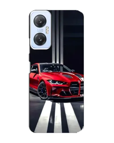Чехол для Infinix Hot 20 (5G) с картинкой «Красная BMW на дороге»