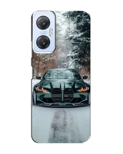 Чехол для Infinix Hot 20 (5G) с картинкой «BMW в зимнем лесу»