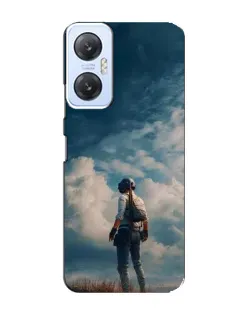 Чехол для Infinix Hot 20 (5G) с картинкой «Герой PUBG на скале»
