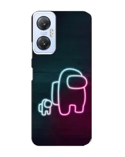 Чехол для Infinix Hot 20 (5G) с картинкой «Among Us неон-арт»