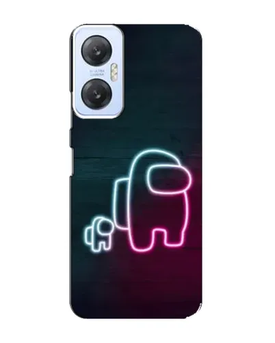 Чехол для Infinix Hot 20 (5G) с картинкой «Among Us неон-арт»
