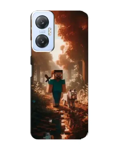 Чехол для Infinix Hot 20 (5G) с картинкой «Стив в лесу» Чехол для Infinix Hot 20 (5G) с картинкой «Стив в лесу»