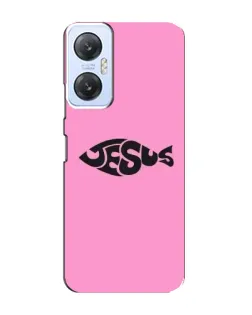 Чехол для Infinix Hot 20 (5G) с картинкой «Розовый символ  Jesus»