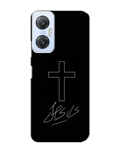 Чехол для Infinix Hot 20 (5G) с картинкой «Графический крест Jesus»