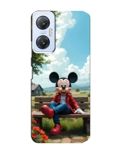 Чехол для Infinix Hot 20 (5G) с картинкой «Микки на скамейке»