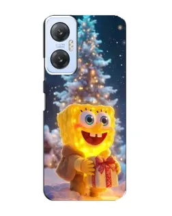 Чехол для Infinix Hot 20 (5G) с картинкой «Рождественский Спанч Боб»