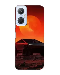 Чехол для Infinix Hot 20 (5G) с картинкой «Cybertruck на Марсе»