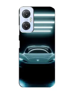 Чохол для Infinix Hot 20 (5G) з картинкою «Tesla в неоні»