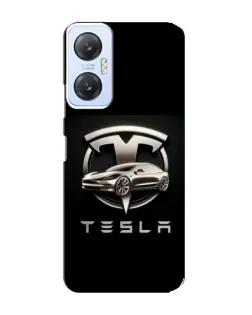 Чохол для Infinix Hot 20 (5G) з картинкою «Tesla — срібне авто»