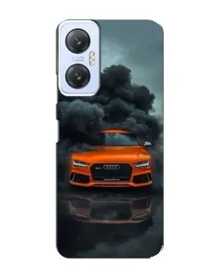 Чехол для Infinix Hot 20 (5G) с картинкой «Audi в облаках дыма»