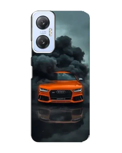 Чехол для Infinix Hot 20 (5G) с картинкой «Audi в облаках дыма»