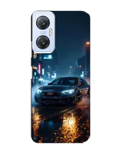 Чехол для Infinix Hot 20 (5G) с картинкой «Ночной город и Audi»