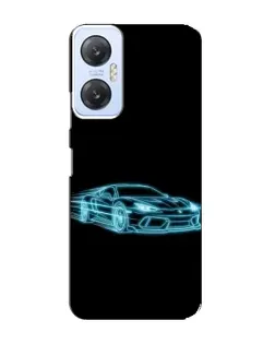 Чехол для Infinix Hot 20 (5G) с картинкой «Неоновый контур Lamborghini»