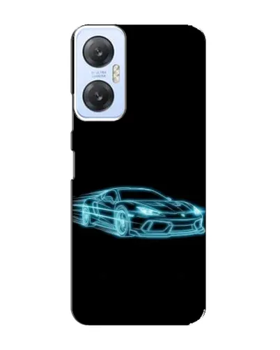 Чехол для Infinix Hot 20 (5G) с картинкой «Неоновый контур Lamborghini»