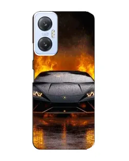 Чехол для Infinix Hot 20 (5G) с картинкой «Lamborghini в огне»