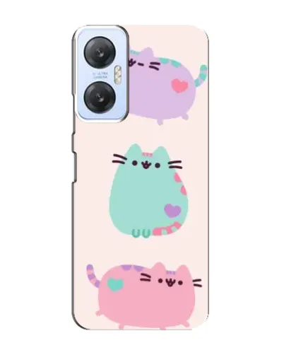 Чехол для Infinix Hot 20 (5G) с картинкой «Pusheen трио»