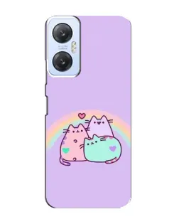 Чехол для Infinix Hot 20 (5G) с картинкой «Радужные Пушины»