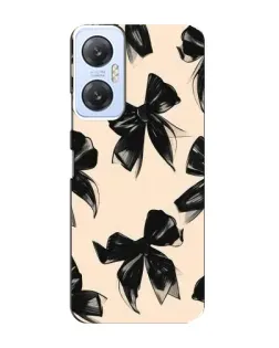 Чехол для Infinix Hot 20 (5G) с картинкой «Паттерн черные банты»