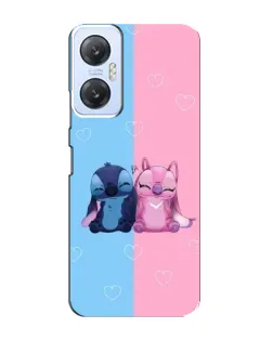 Чехол для Infinix Hot 20 (5G) с картинкой «Stitch и Angel Love»