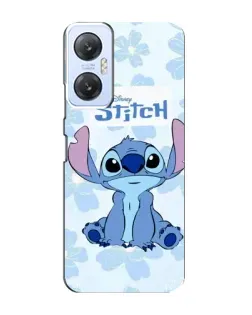 Чехол для Infinix Hot 20 (5G) с картинкой «Stitch среди цветов»
