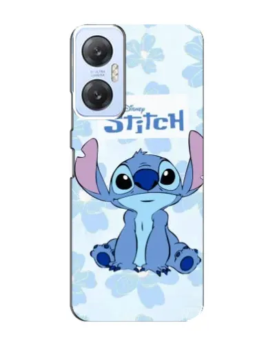 Чехол для Infinix Hot 20 (5G) с картинкой «Stitch среди цветов»