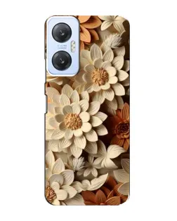 Чехол для Infinix Hot 20 (5G) с картинкой «Бежевый флористический декор»