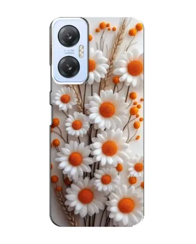 Чехол для Infinix Hot 20 (5G) с картинкой «Белые сухоцветы»