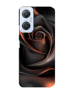 Чехол для Infinix Hot 20 (5G) с картинкой «Шелковая черная роза»