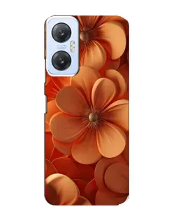Чехол для Infinix Hot 20 (5G) с картинкой «Оранжевый макро цветок»