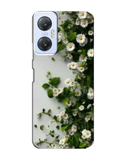 Чехол для Infinix Hot 20 (5G) с картинкой «Ветка мелких белых цветов»