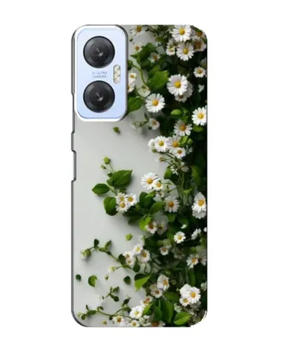 Чехол для Infinix Hot 20 (5G) с картинкой «Ветка мелких белых цветов»