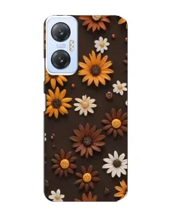 Чехол для Infinix Hot 20 (5G) с картинкой «Узор из маленьких подсолнухов»