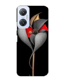 Чехол для Infinix Hot 20 (5G) с картинкой «Серебряный фантазийный цветок»