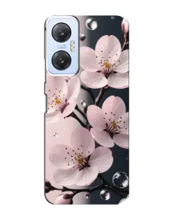 Чехол для Infinix Hot 20 (5G) с картинкой «Нежная сакура и капли»