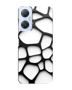 Чехол для Infinix Hot 20 (5G) с картинкой «Белая объемная сетка»
